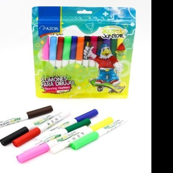 MARCADOR AGUA DELG. BOLSA C8 AQUARELO JUNIOR 2928P